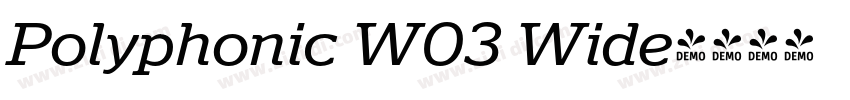 Polyphonic W03 Wide字体转换 Polyphonic W03 Wide字体转换